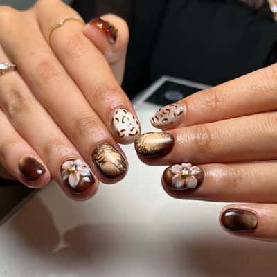 Manicure Gel Polish + Difficult Design - Luxe nails lash