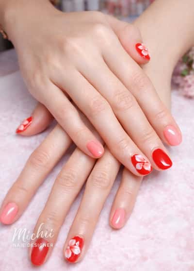 Nail Extention + 3D 4 jari - Michi Nail Designer